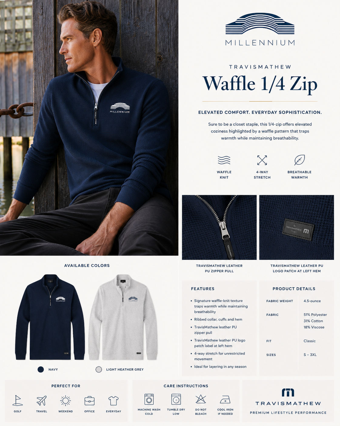 TravisMathew Waffle 1/4-Zip