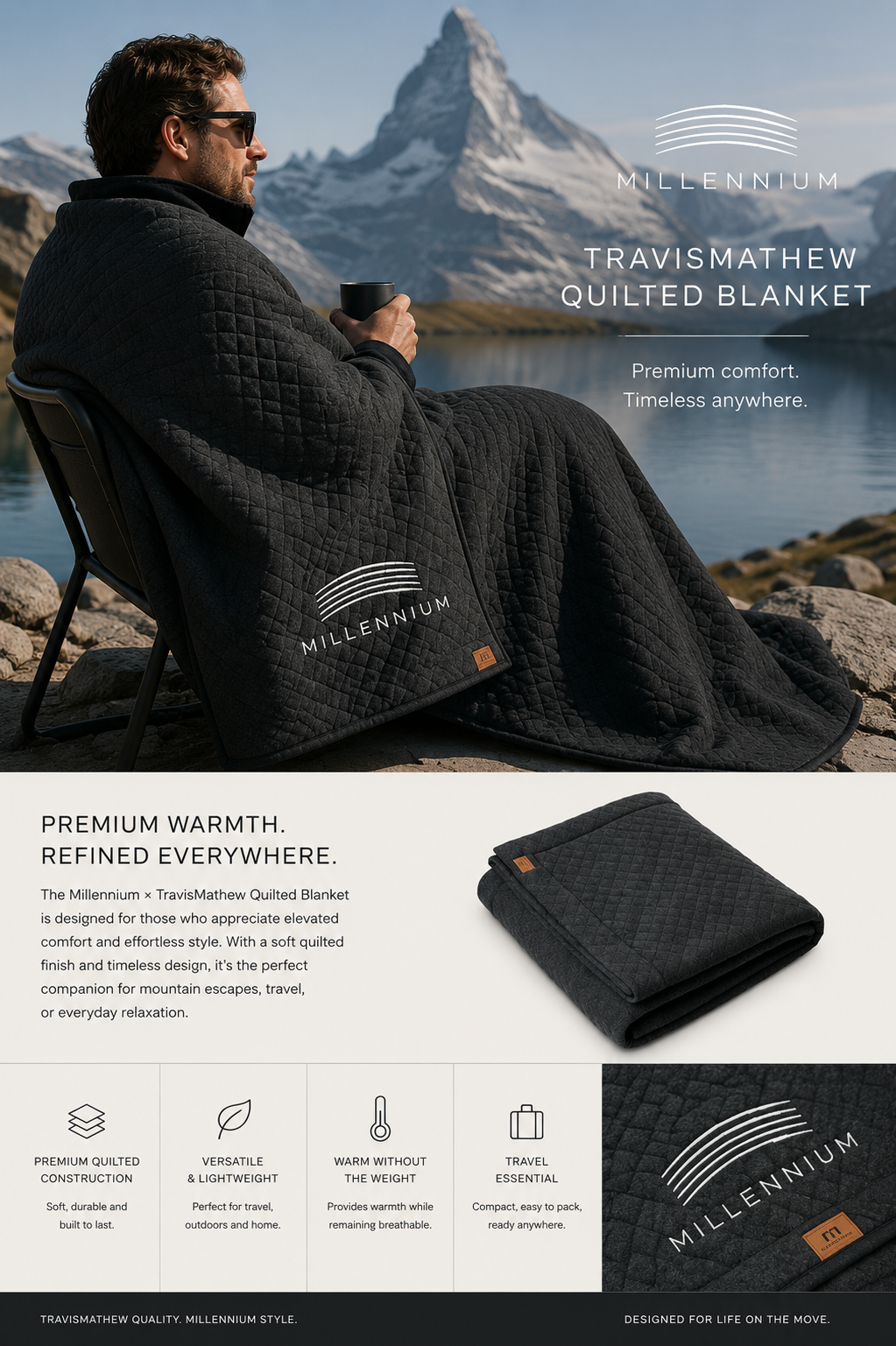 TravisMathew Diamond Quilt Blanket